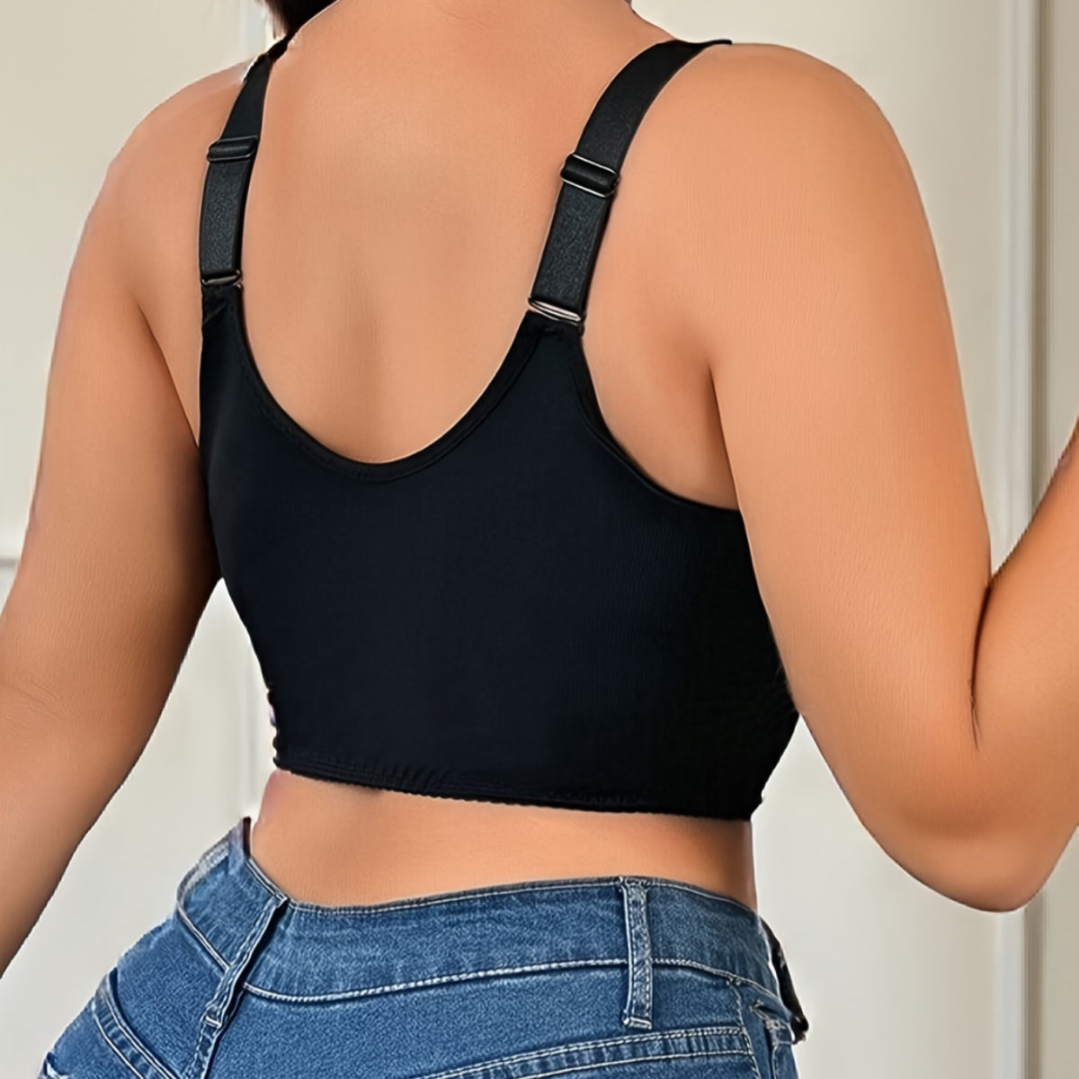 Plus Size Front-Closure Bra – Floral Lace