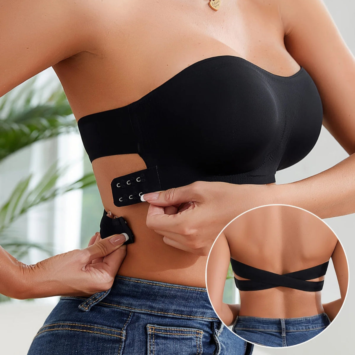 Soutien-gorge rembourré sans bretelles – Modèle sans coutures