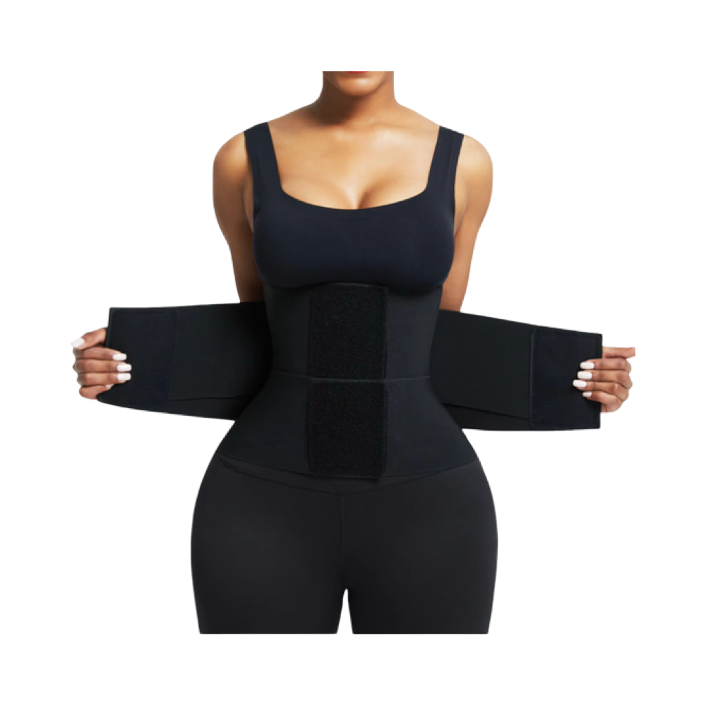 L’Affinante – Ceinture Gainante Noire à Bande Unique, Taille Sculptée & Maintien Confort