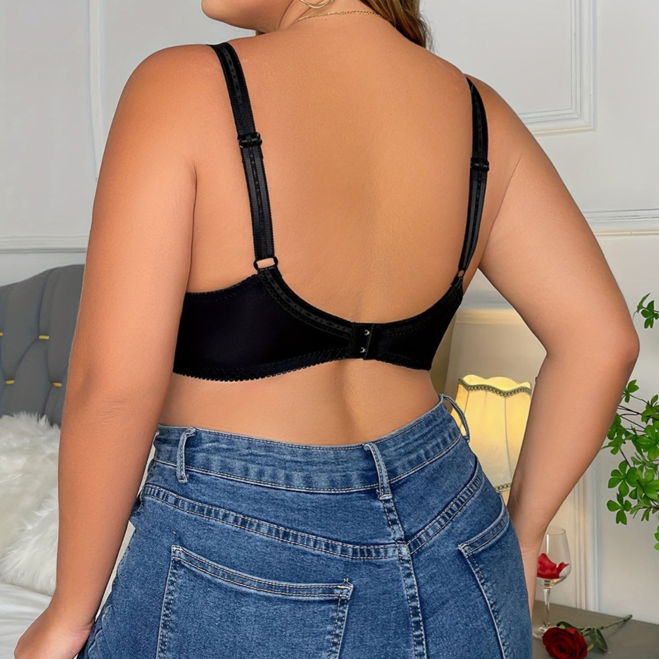 Soutien-gorge sculptant en dentelle – Confort grandes tailles